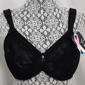 Wacoal Bra 85567 Women Size 36C Black The Awareness Bra Underwire